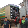 Packing the lorry at Summit Trekking