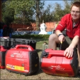Rhys servicing Honda generator