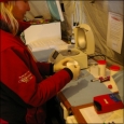 Using a hemocue blood analyser at EBC